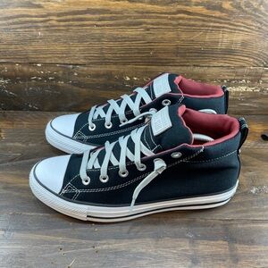 Converse Black and Red High-Top Sneakers